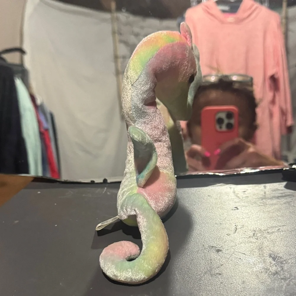Colorful Plush Seahorse Bird Toy